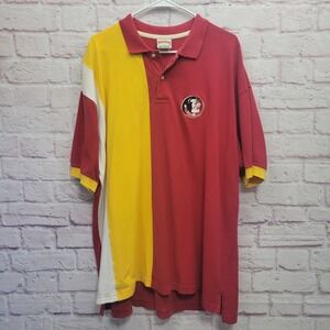 VTG Nutmeg Mills FSU Polo Shirt XL Florida Seminoles Collegiate Sport Streetwear
